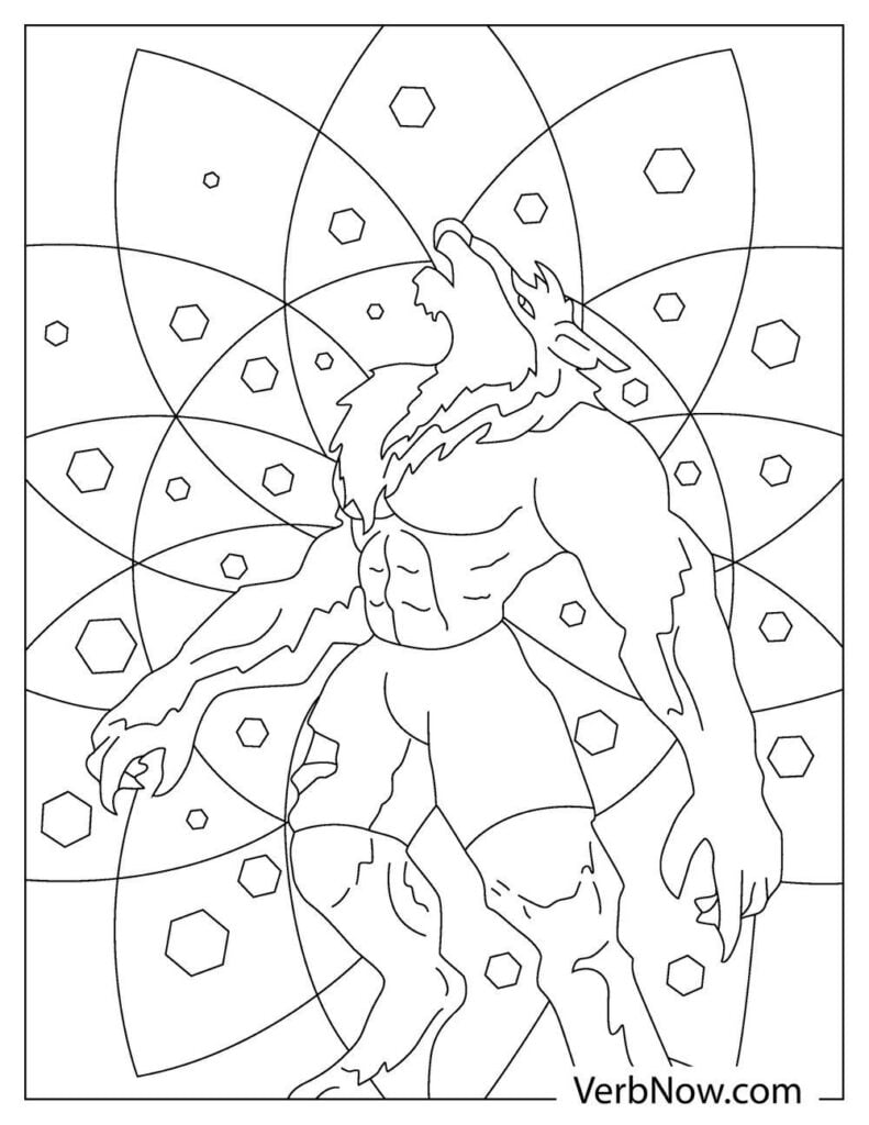 Were Wolf Coloring Page Free Printable 153