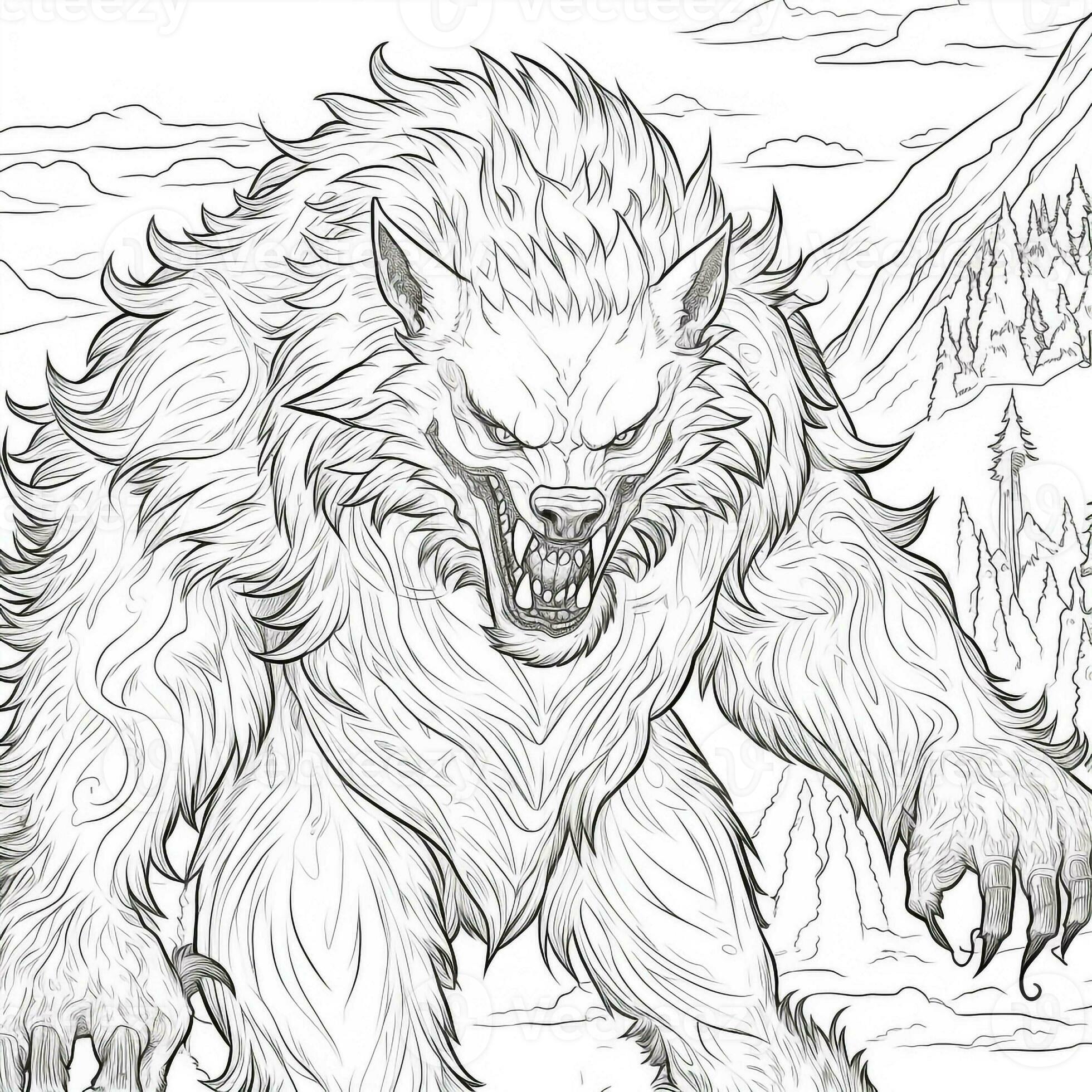 Were Wolf Coloring Page Free Printable 155