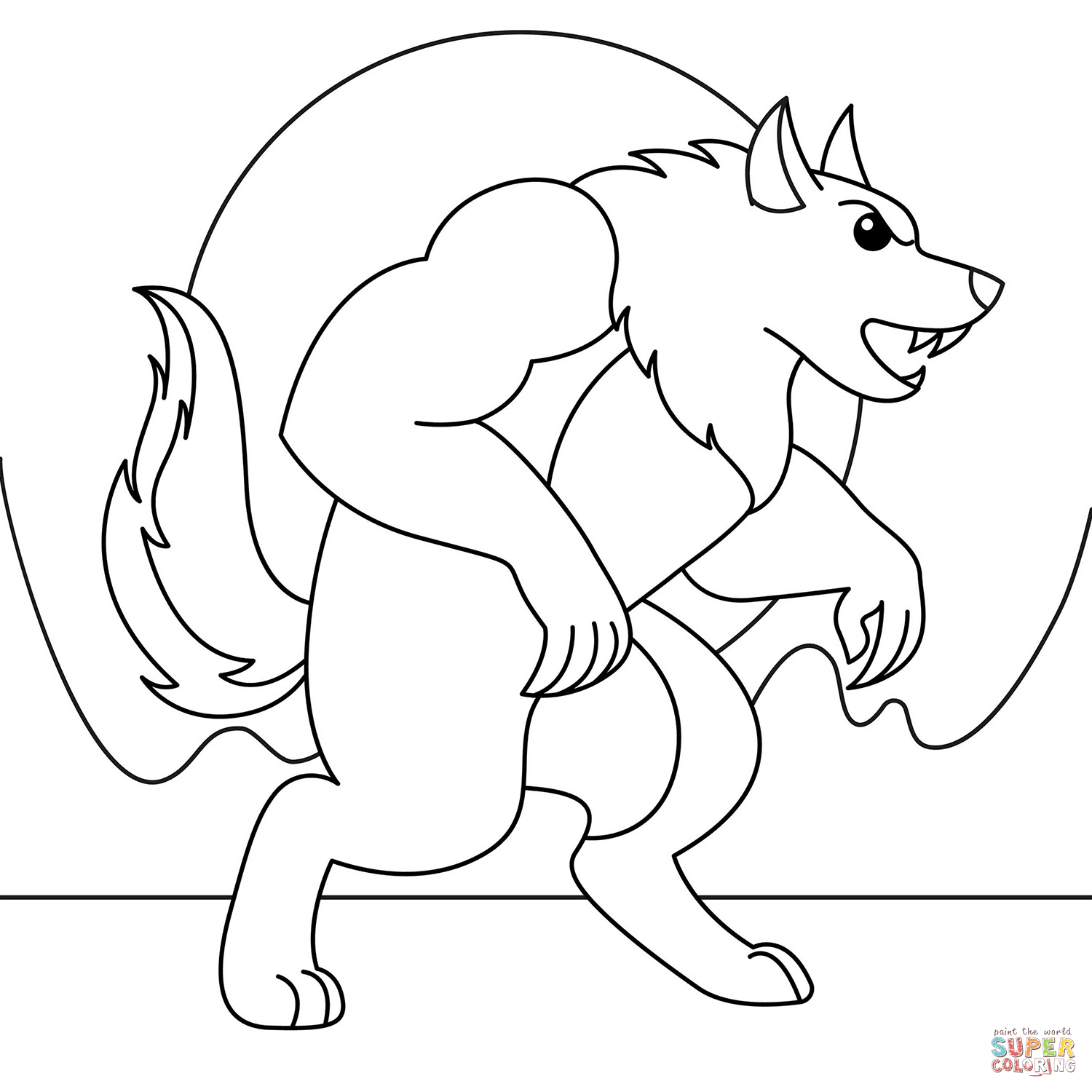 Were Wolf Coloring Page Free Printable 167