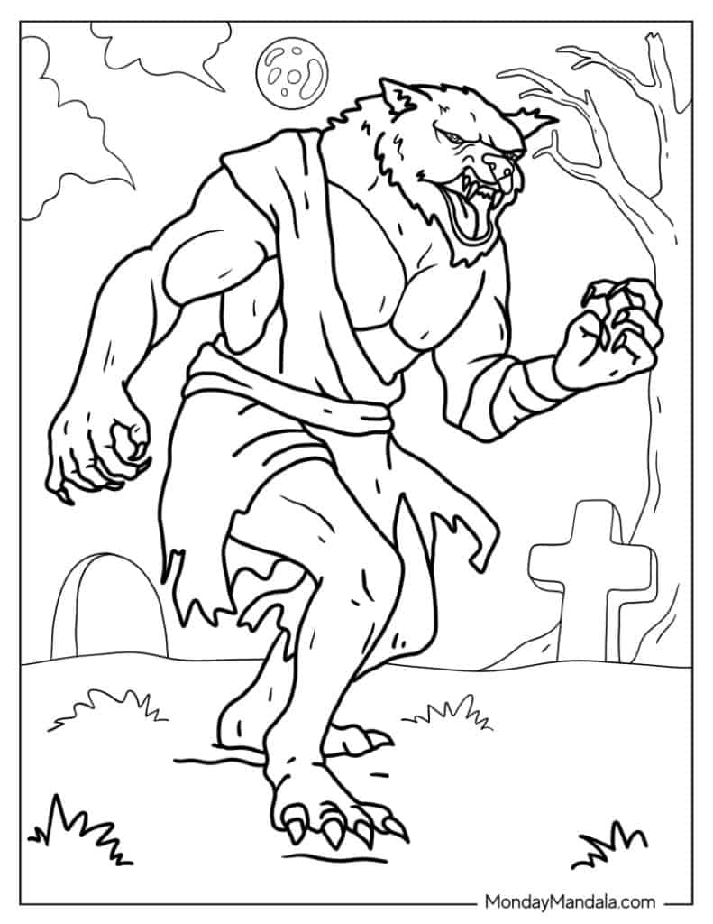 Were Wolf Coloring Page Free Printable 169