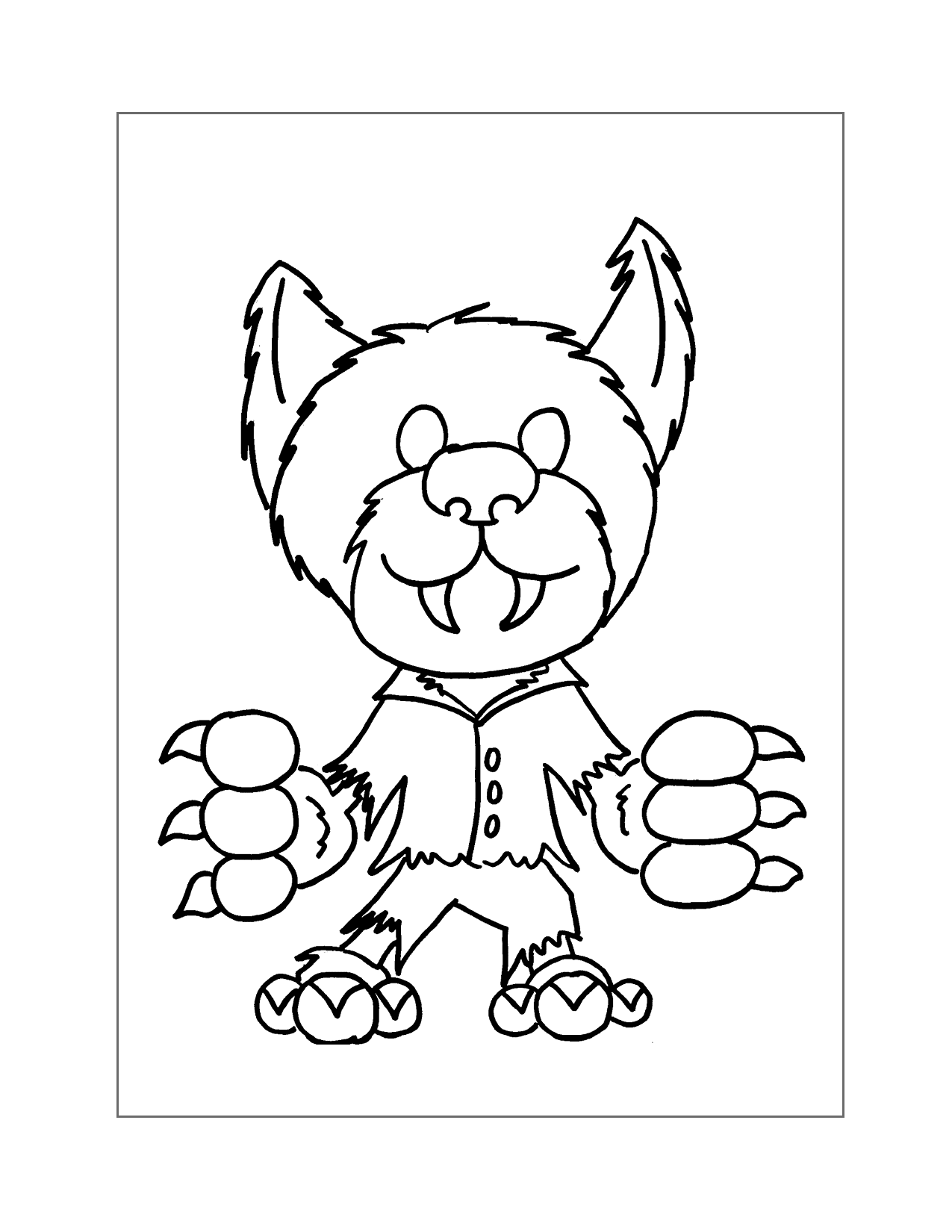 Were Wolf Coloring Page Free Printable 171