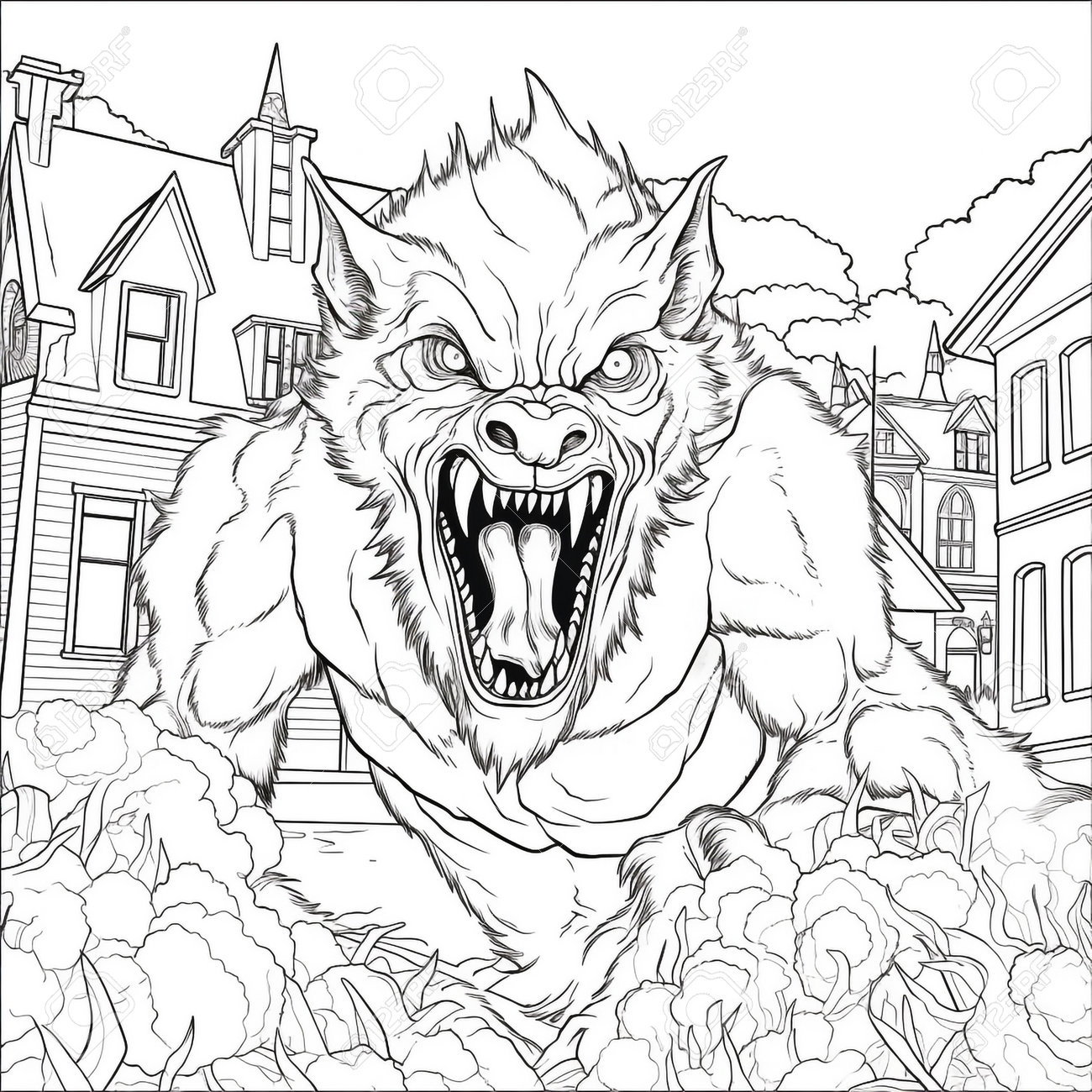 Were Wolf Coloring Page Free Printable 177