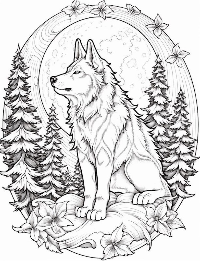 Were Wolf Coloring Page Free Printable 184