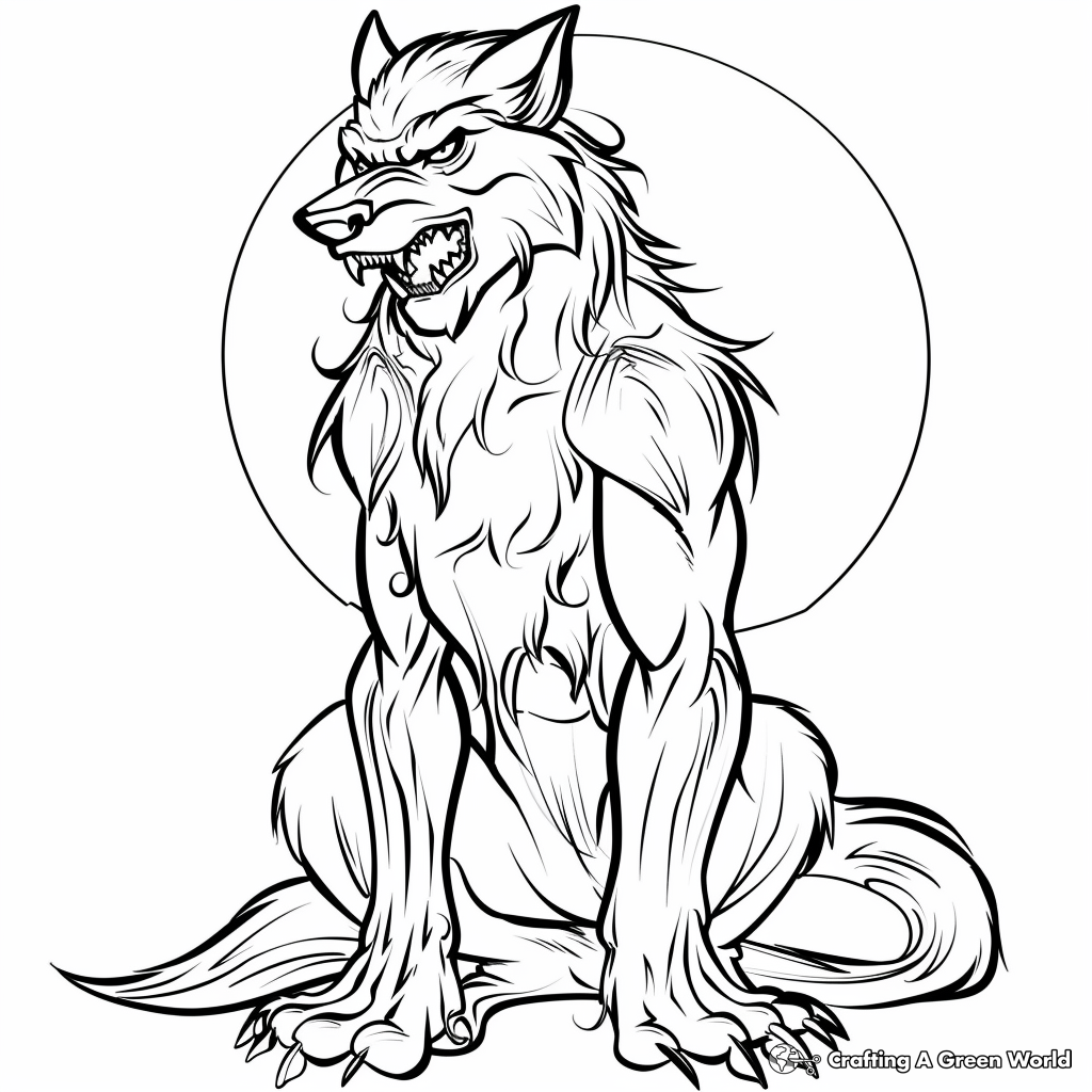 Were Wolf Coloring Page Free Printable 185