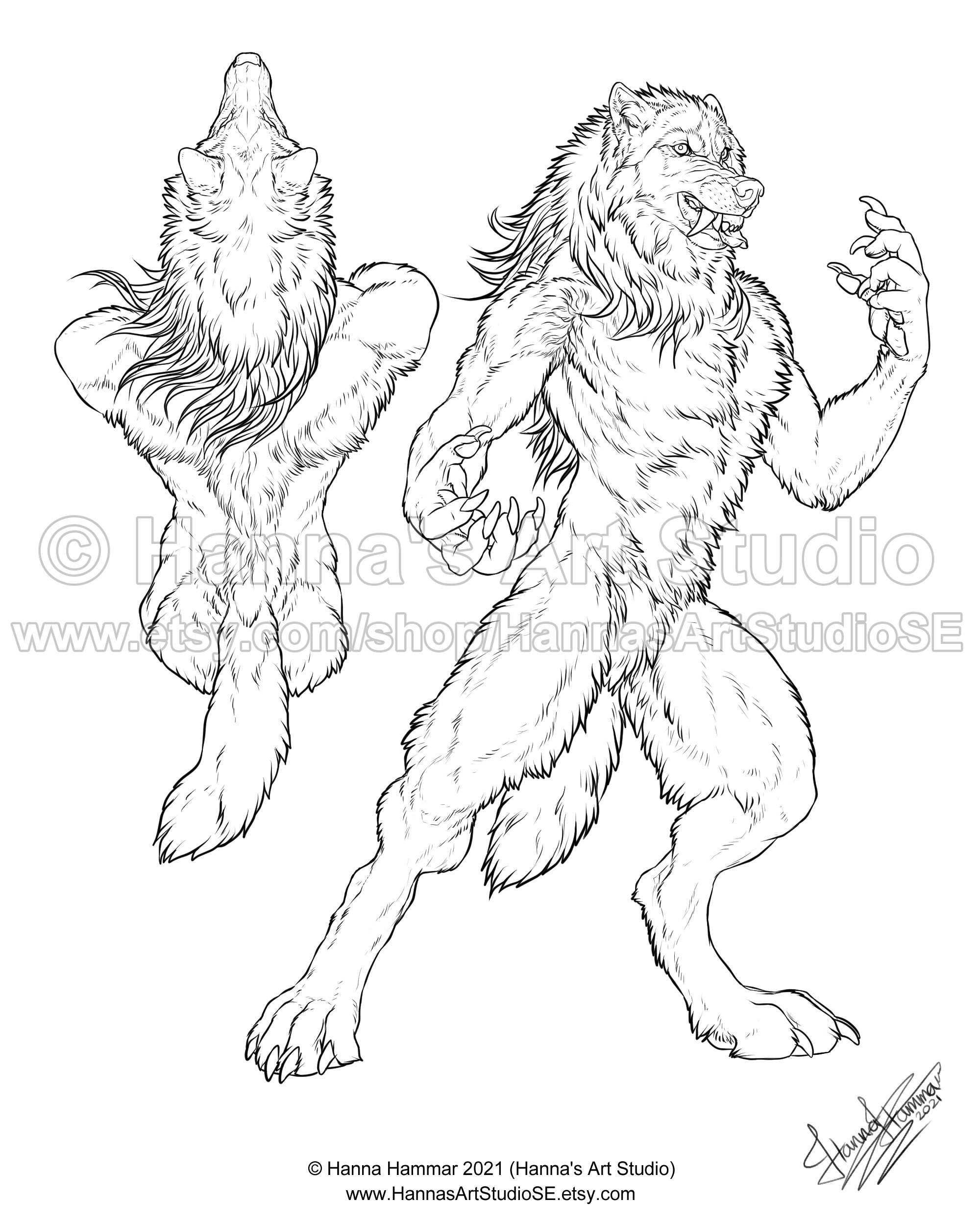 Were Wolf Coloring Page Free Printable 187