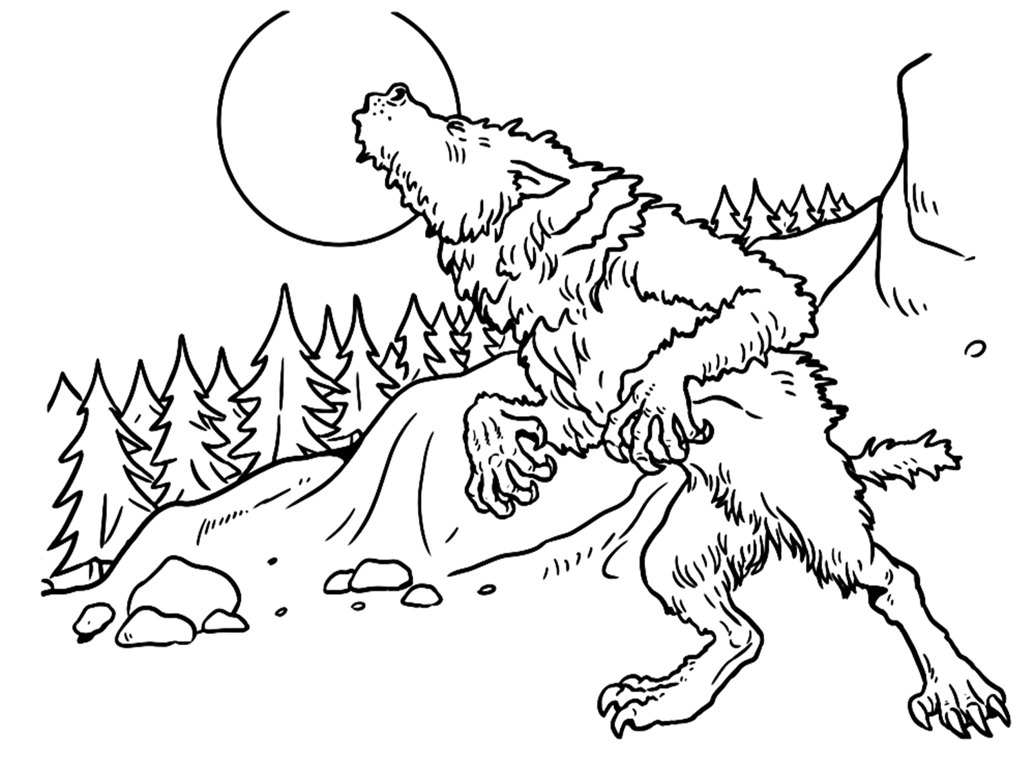 Were Wolf Coloring Page Free Printable 4