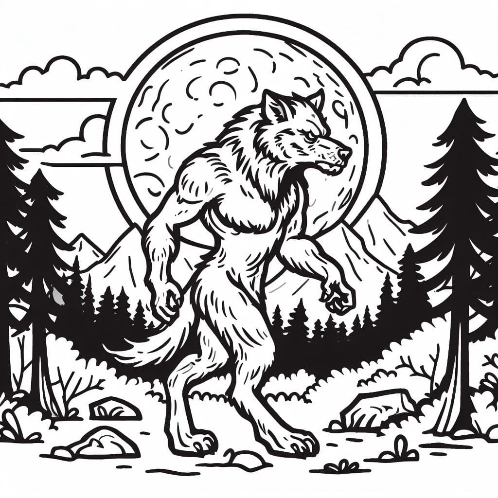 Were Wolf Coloring Page Free Printable 49