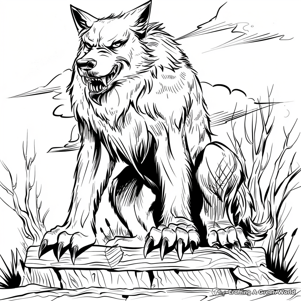 Were Wolf Coloring Page Free Printable 85