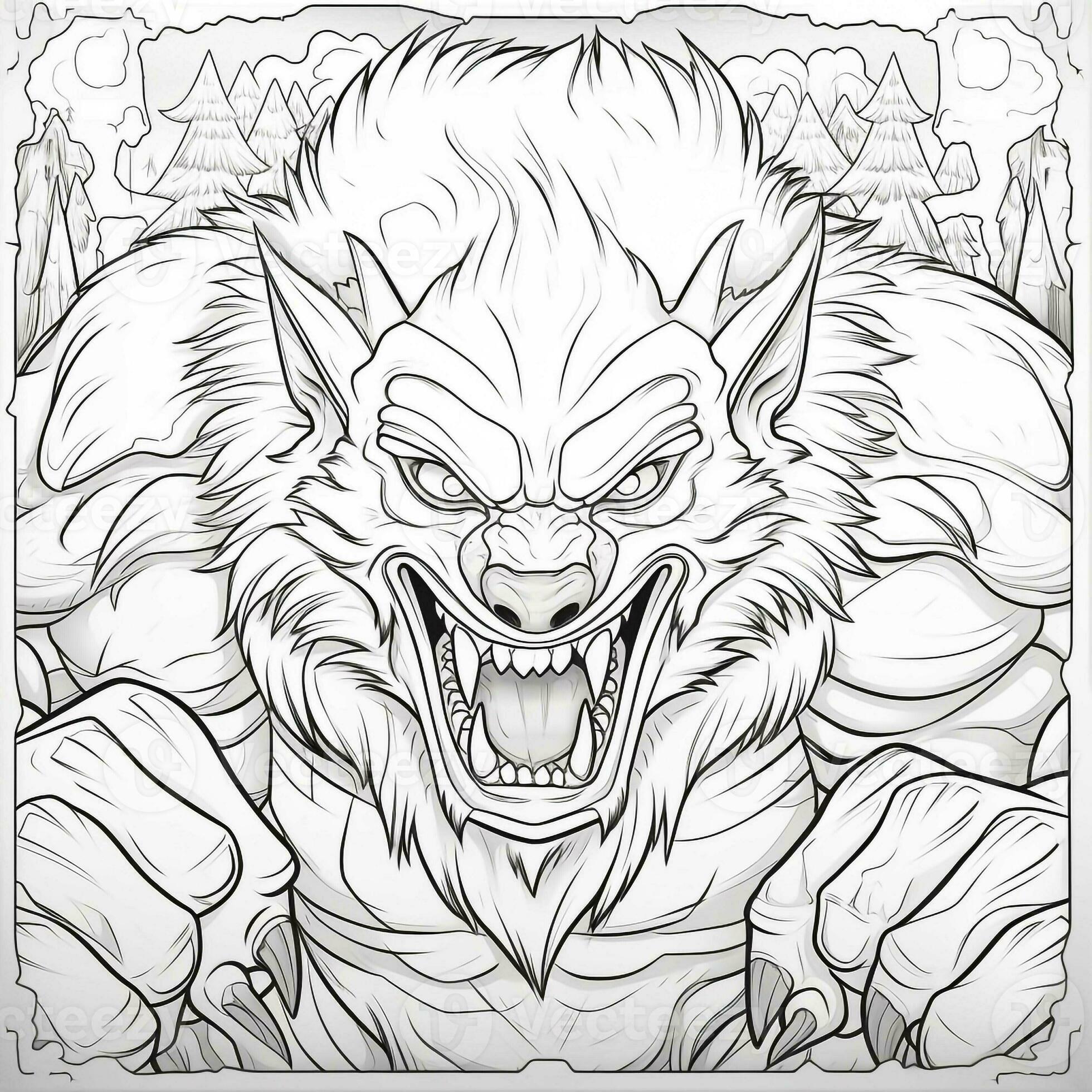 Were Wolf Coloring Page Free Printable 90