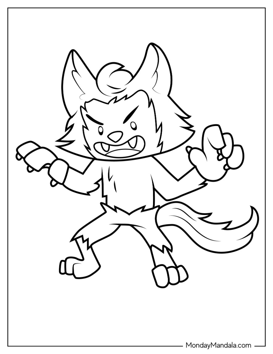 Were Wolf Coloring Page Free Printable 94