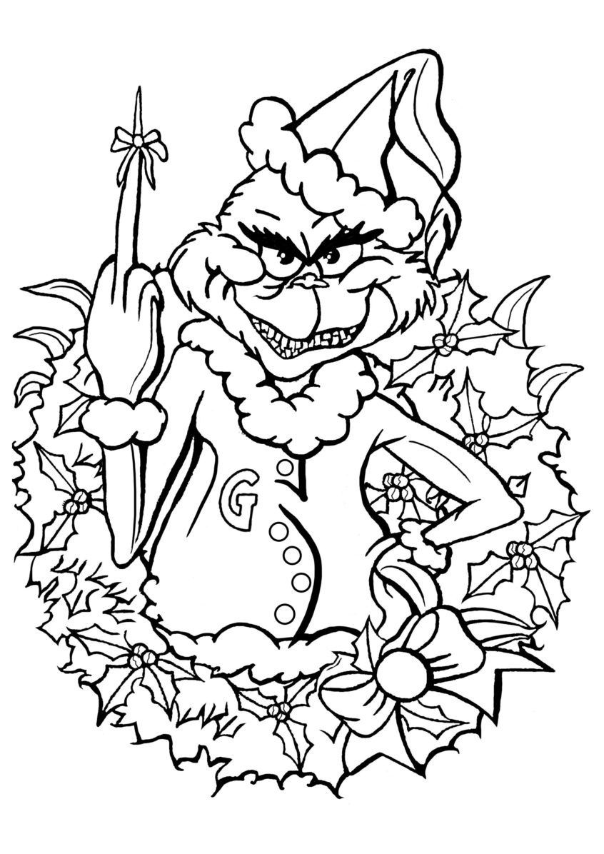 100+ Grinch Coloring Pages to Cheer You Up 11