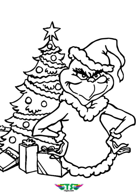 100+ Grinch Coloring Pages to Cheer You Up 16