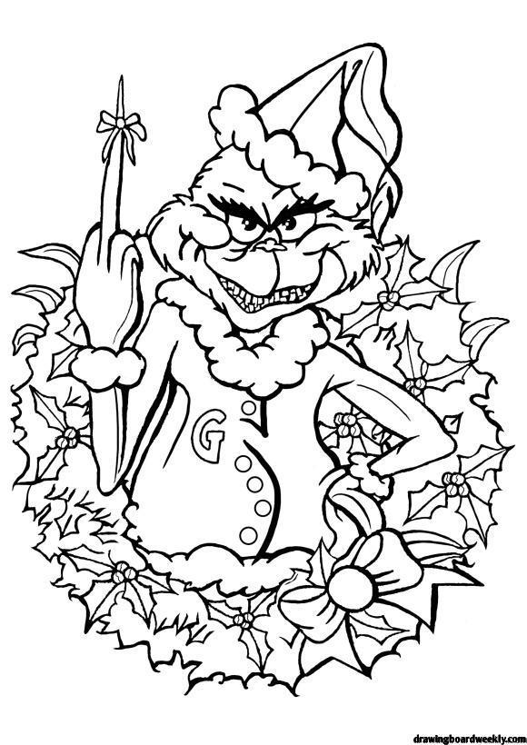 100+ Grinch Coloring Pages to Cheer You Up 17