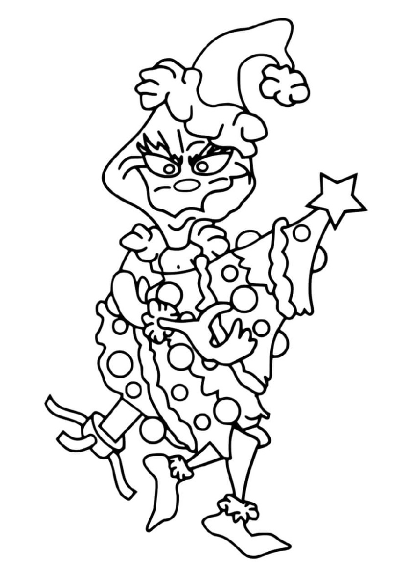 100+ Grinch Coloring Pages to Cheer You Up 34