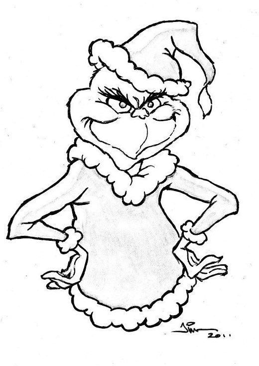 100+ Grinch Coloring Pages to Cheer You Up 4