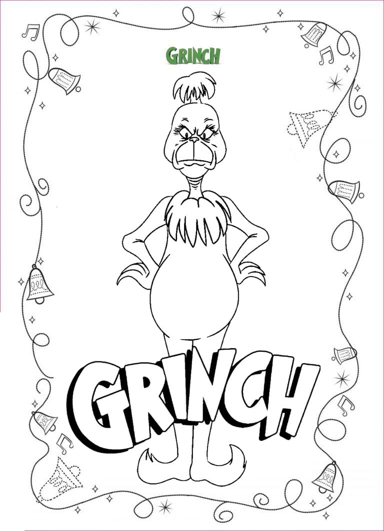 100+ Grinch Coloring Pages to Cheer You Up 43