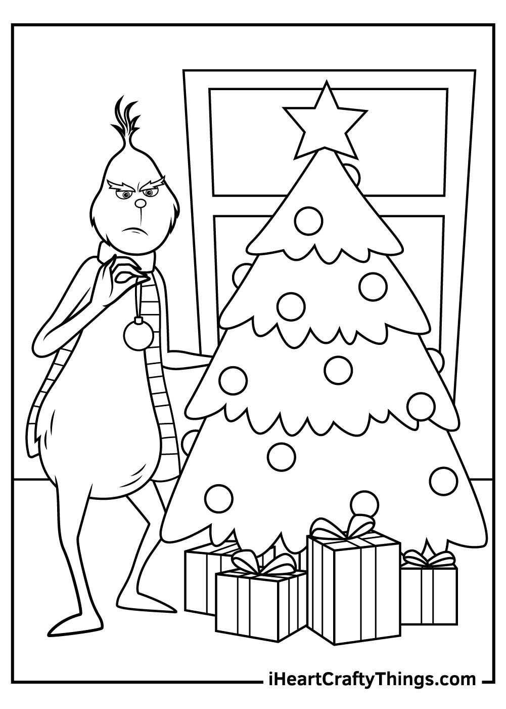 100+ Grinch Coloring Pages to Cheer You Up 8