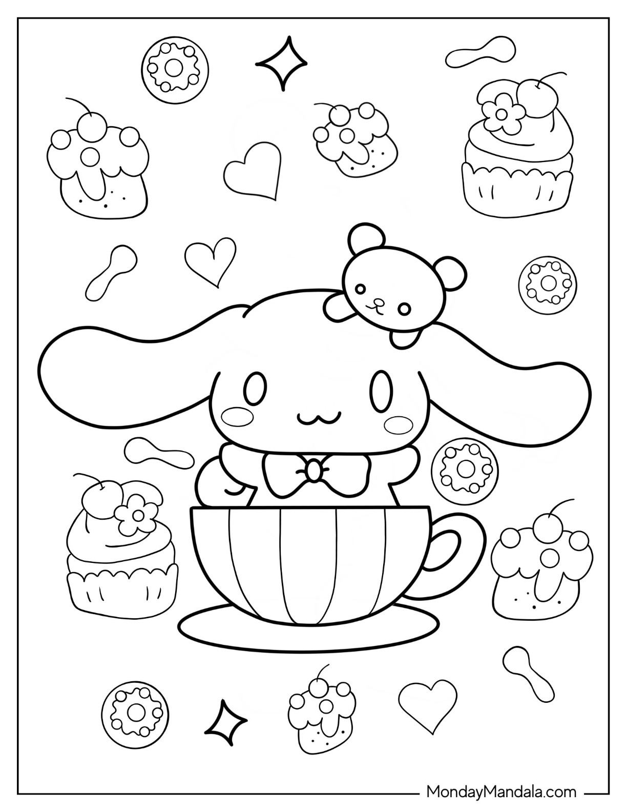 100+ Sanrio Coloring Page Ideas: Hello Kitty and Friends Fun 13