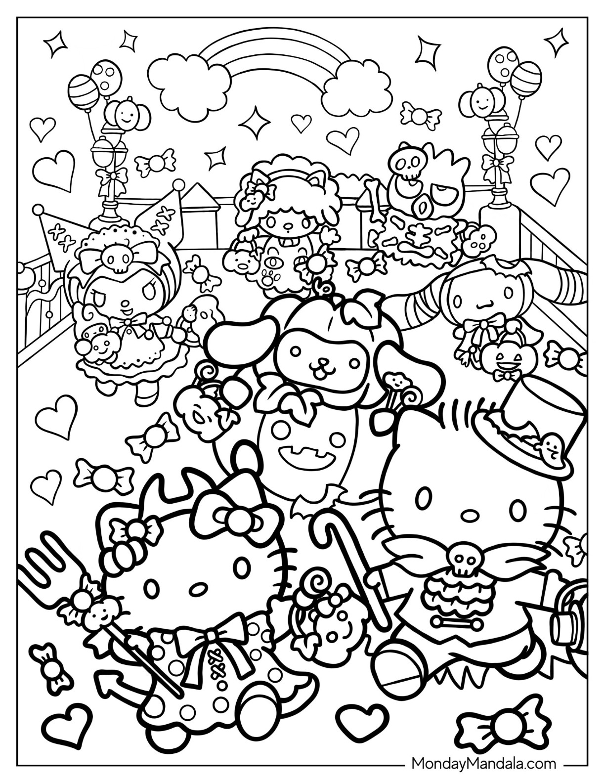 100+ Sanrio Coloring Page Ideas: Hello Kitty and Friends Fun 15