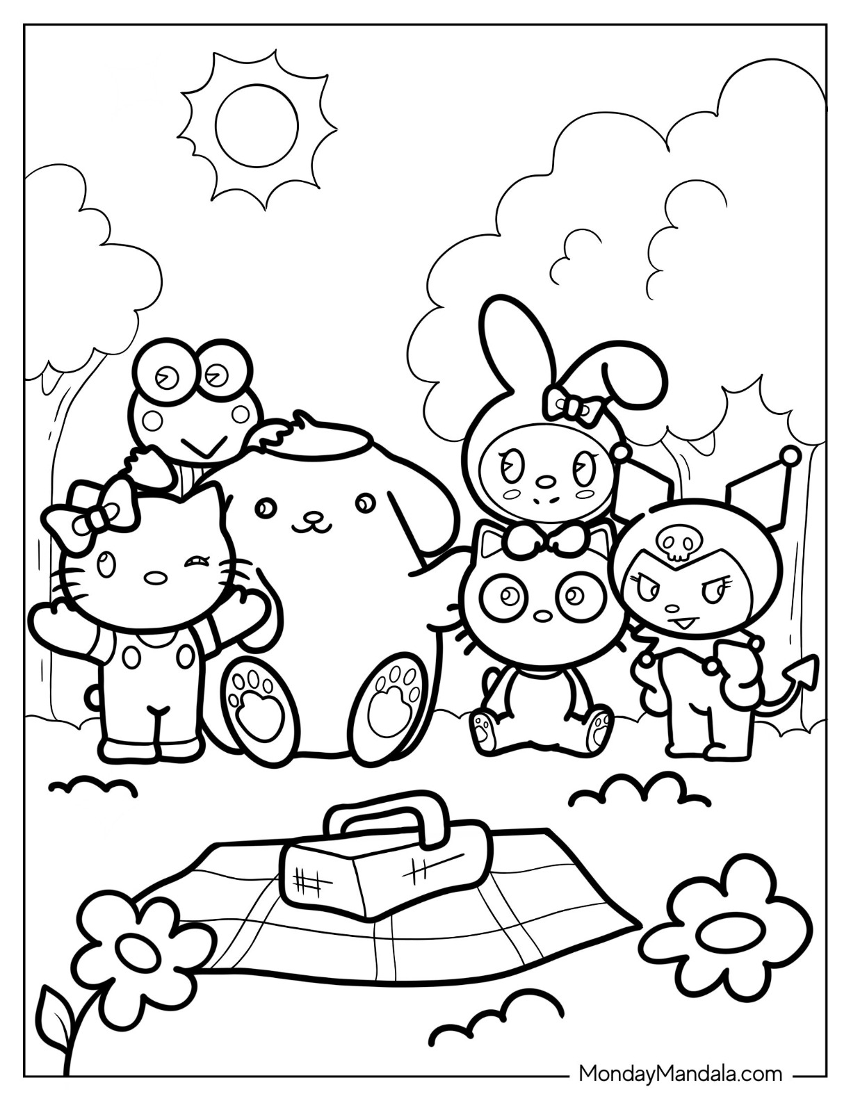 100+ Sanrio Coloring Page Ideas: Hello Kitty and Friends Fun 18