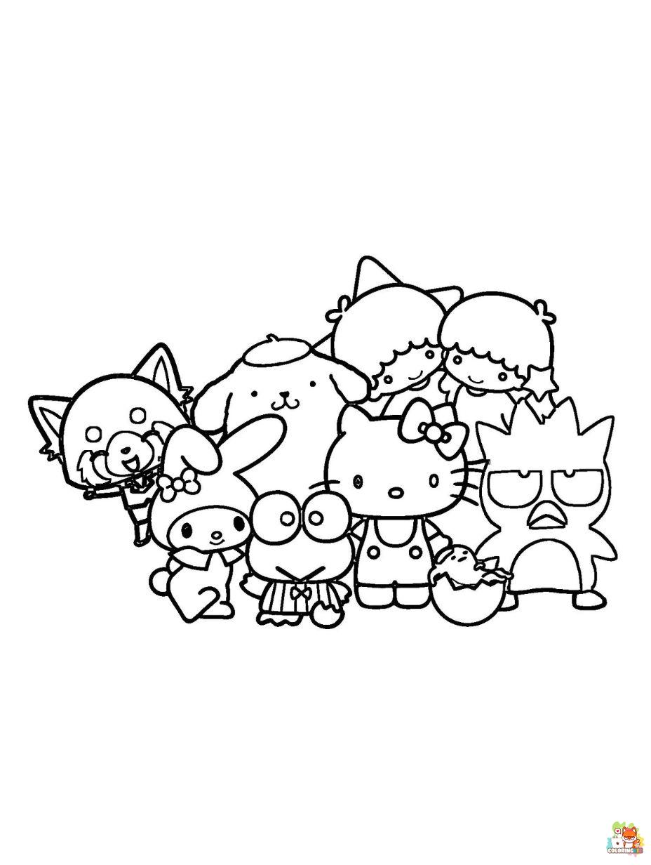 100+ Sanrio Coloring Page Ideas: Hello Kitty and Friends Fun 21