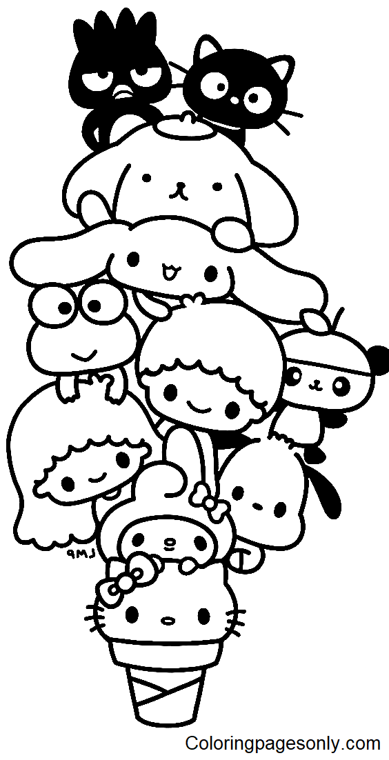 100+ Sanrio Coloring Page Ideas: Hello Kitty and Friends Fun 50