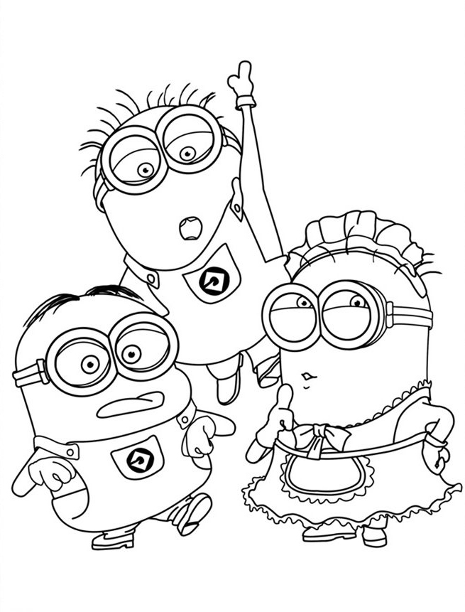 101+ Minion Coloring Pages 1