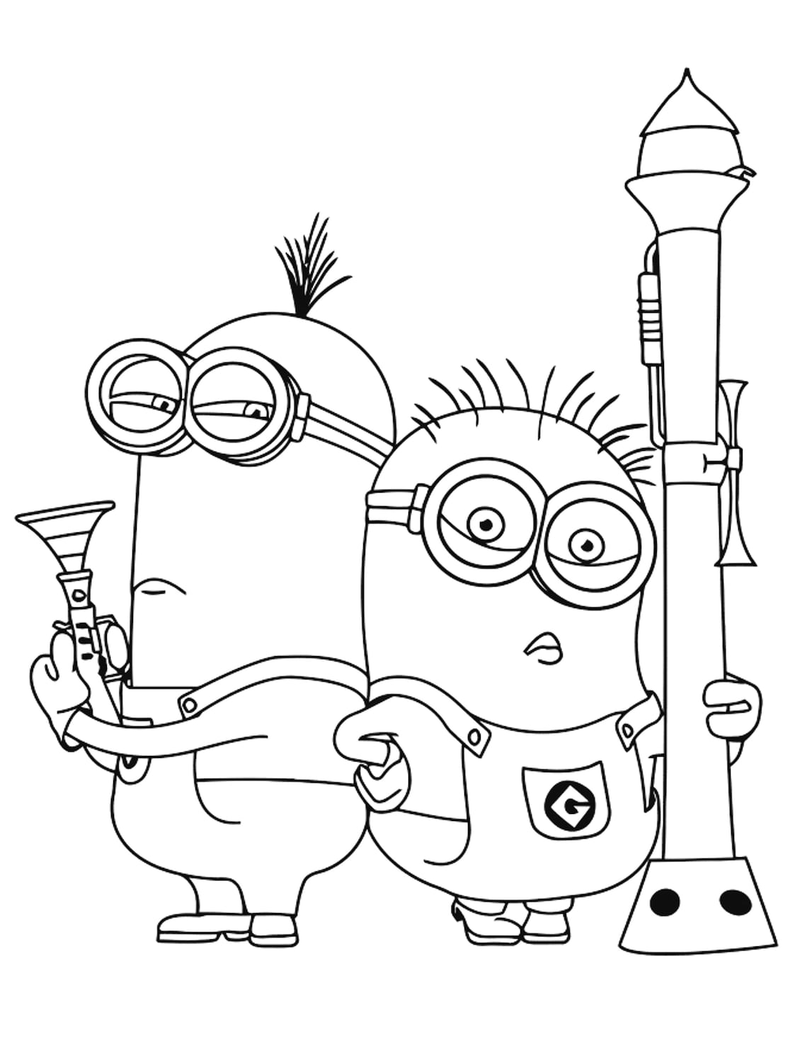 101+ Minion Coloring Pages 108