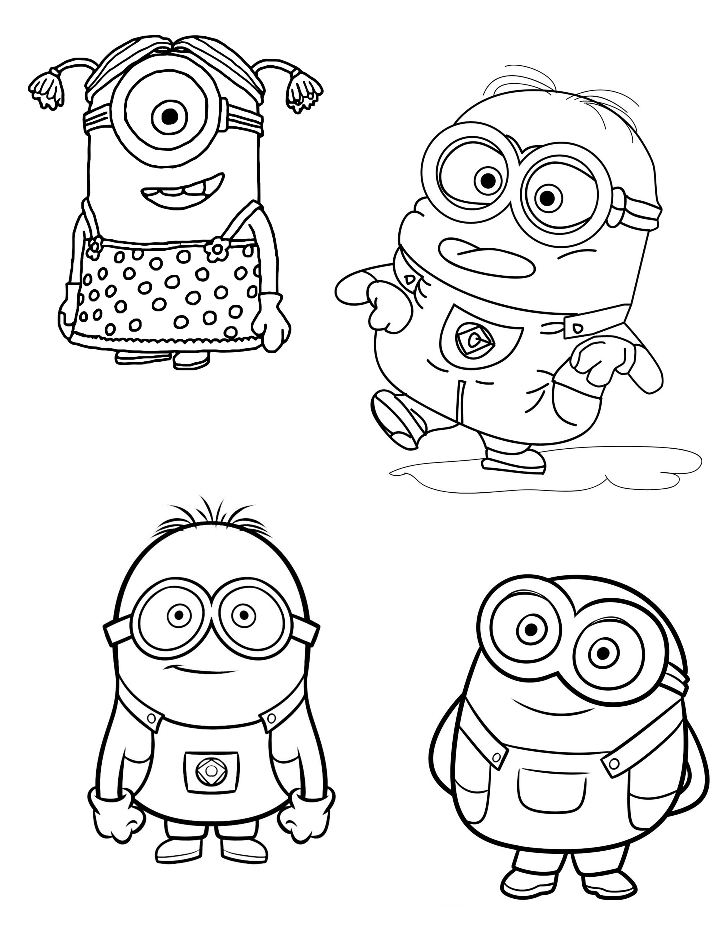 101+ Minion Coloring Pages 109