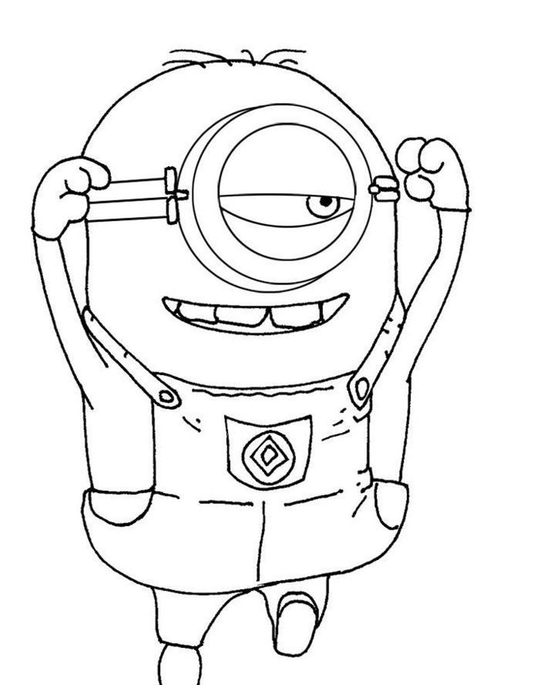 101+ Minion Coloring Pages 13