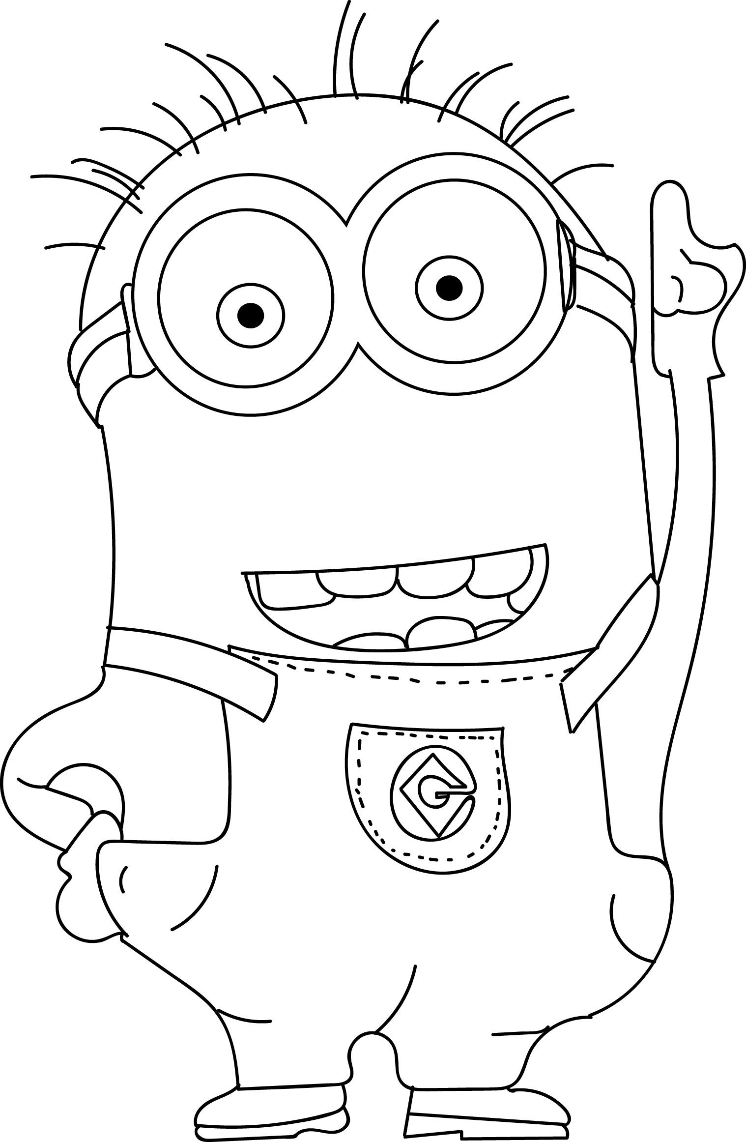 101+ Minion Coloring Pages 15