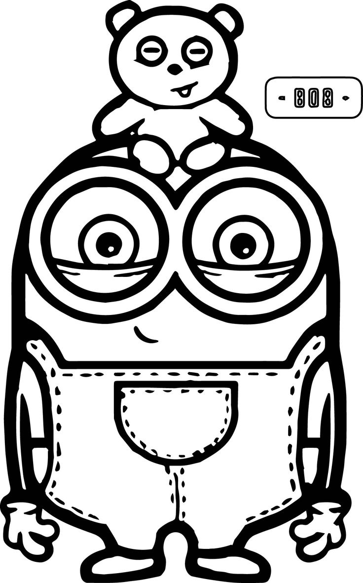 101+ Minion Coloring Pages 17