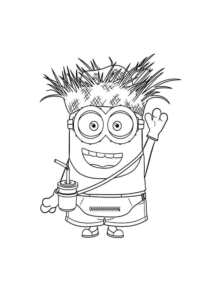 101+ Minion Coloring Pages 23