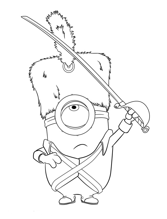 101+ Minion Coloring Pages 25