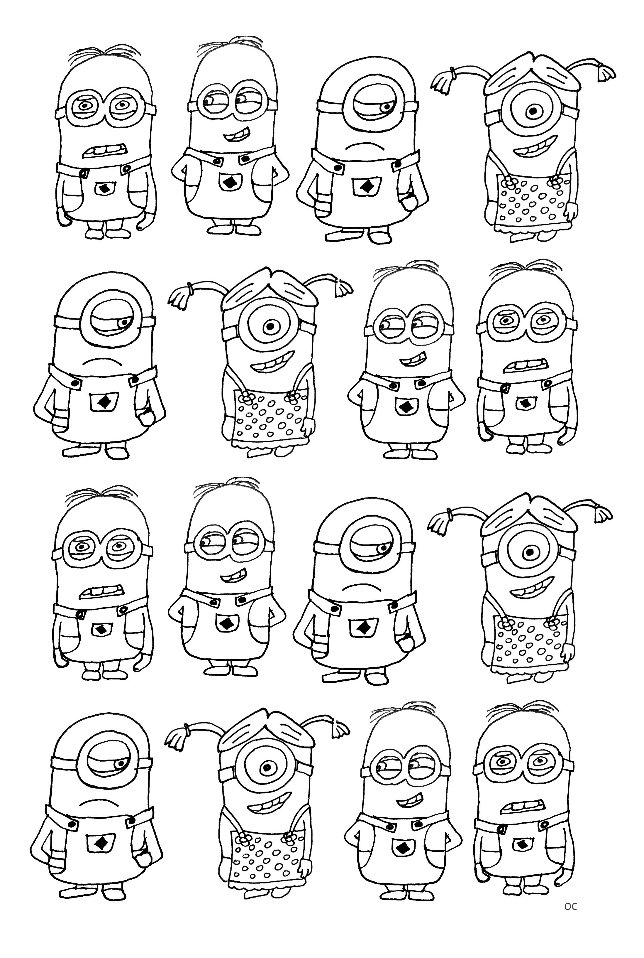 101+ Minion Coloring Pages 29