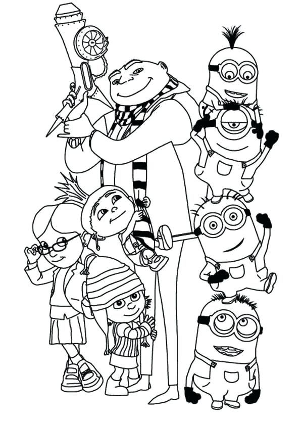 101+ Minion Coloring Pages 32