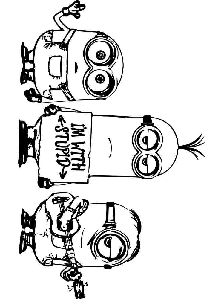 101+ Minion Coloring Pages 37