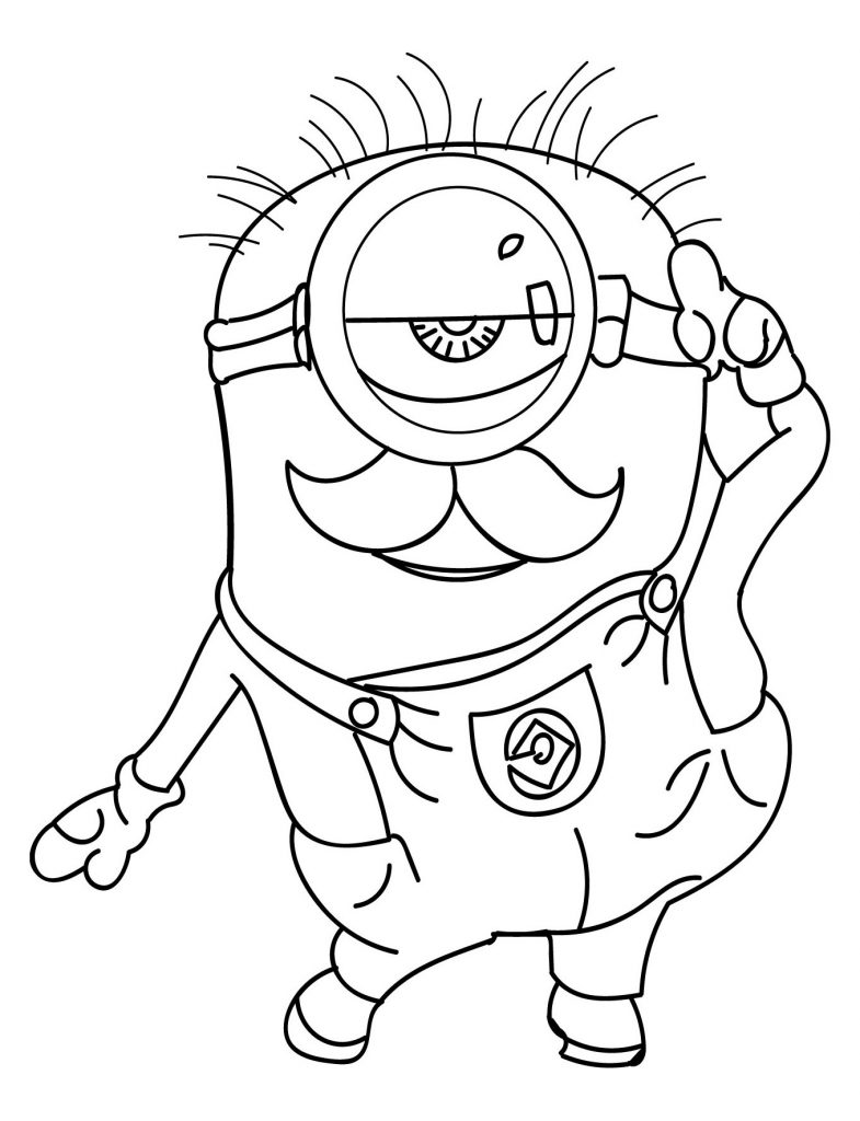 101+ Minion Coloring Pages 39