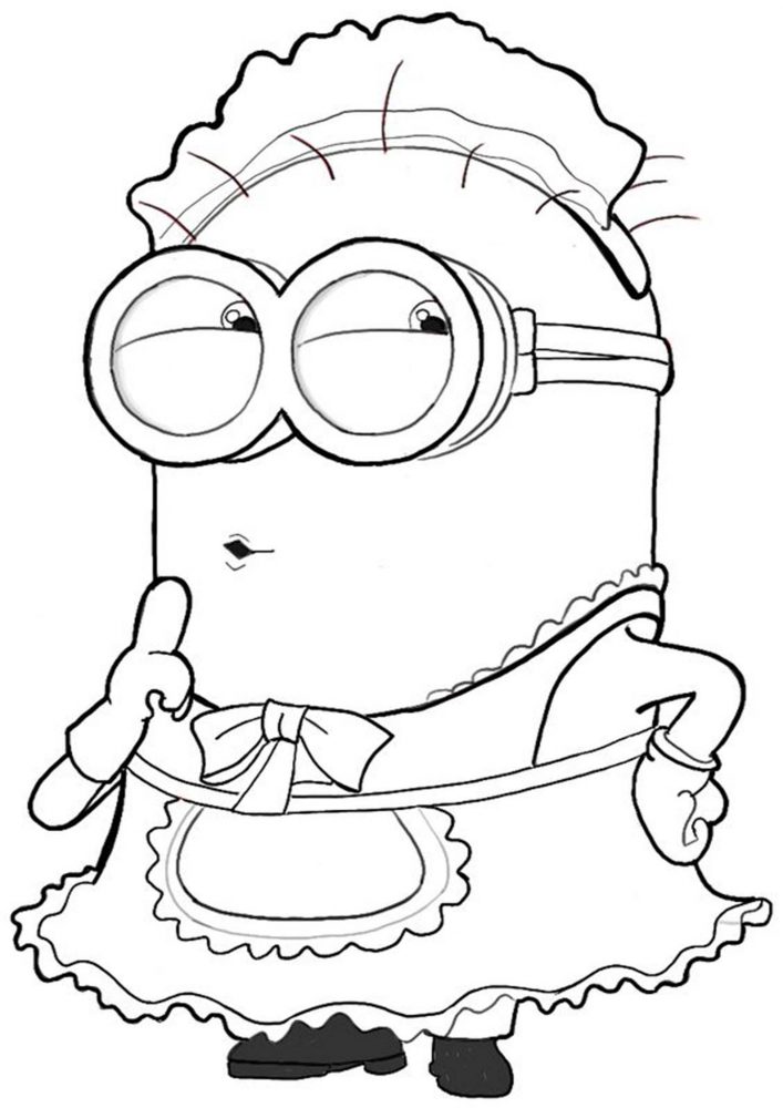 101+ Minion Coloring Pages 40