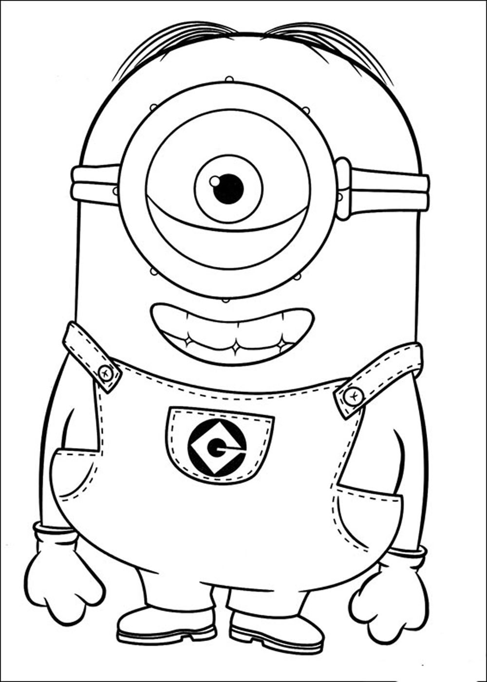 101+ Minion Coloring Pages 48