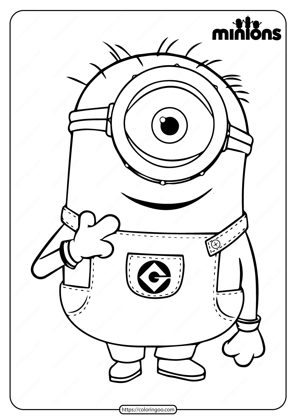 101+ Minion Coloring Pages 50