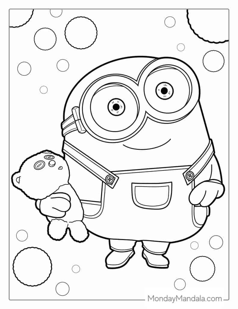 101+ Minion Coloring Pages 54