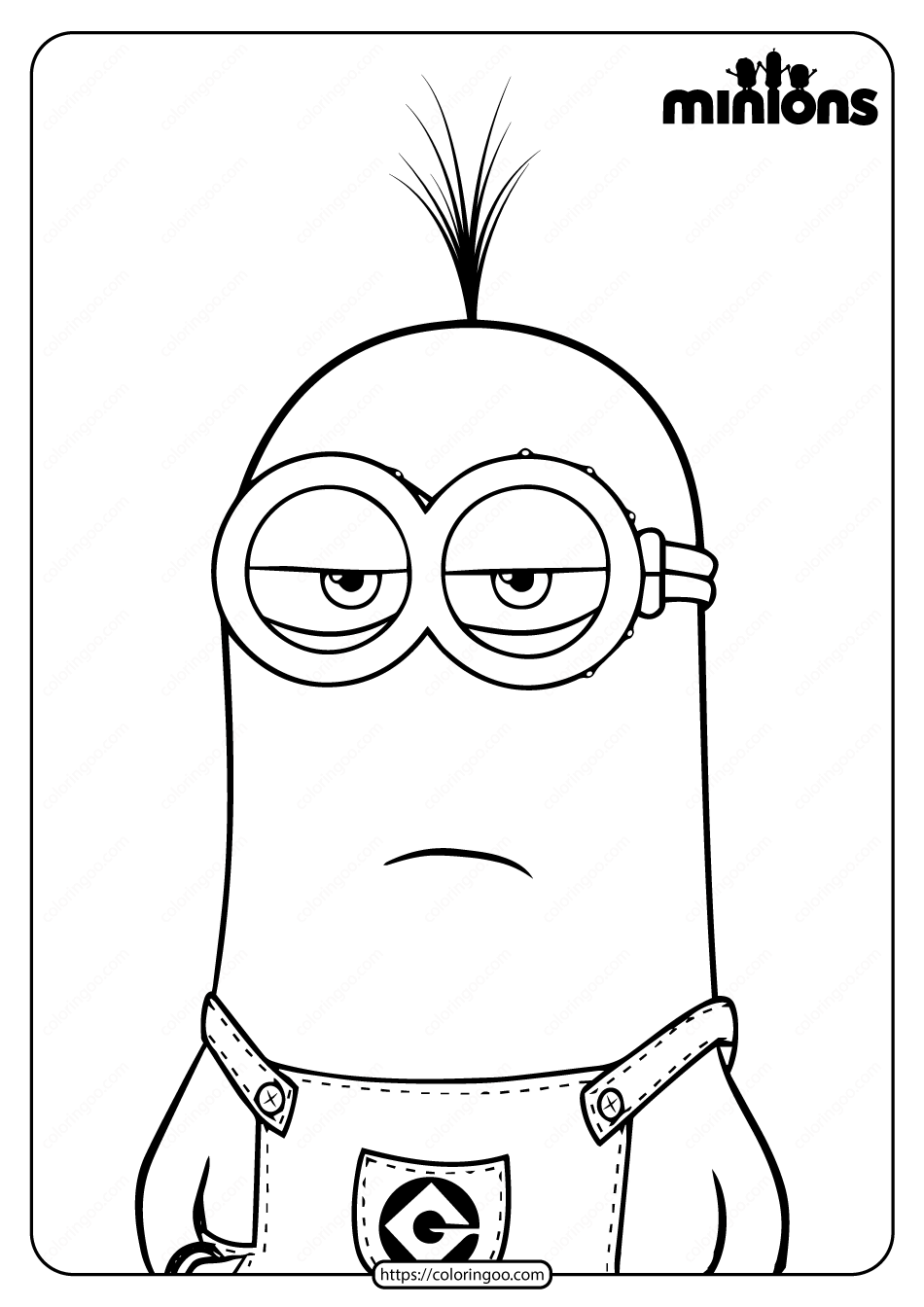 101+ Minion Coloring Pages 65