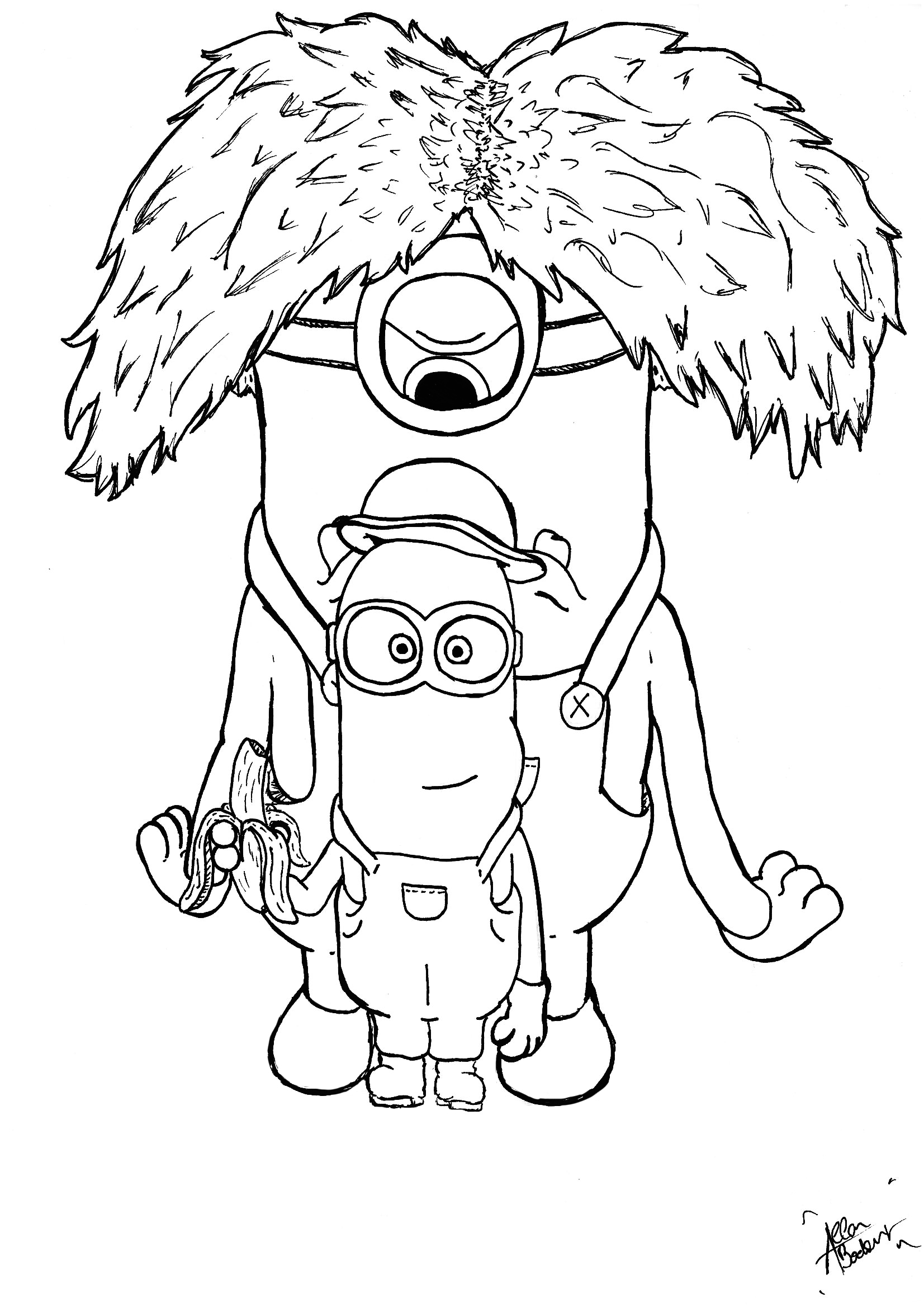 101+ Minion Coloring Pages 88