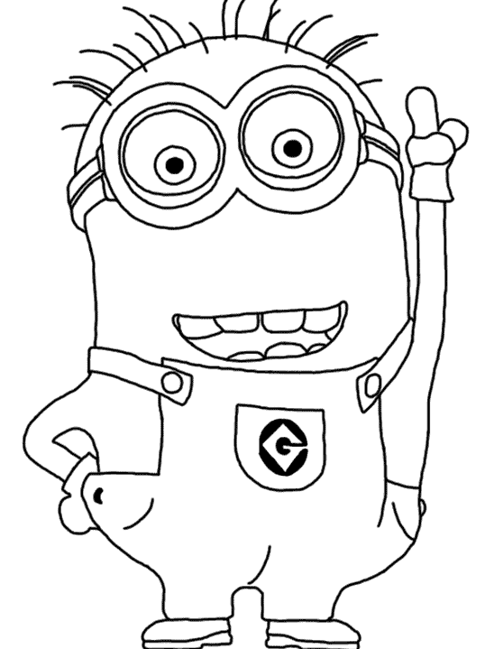 101+ Minion Coloring Pages 9