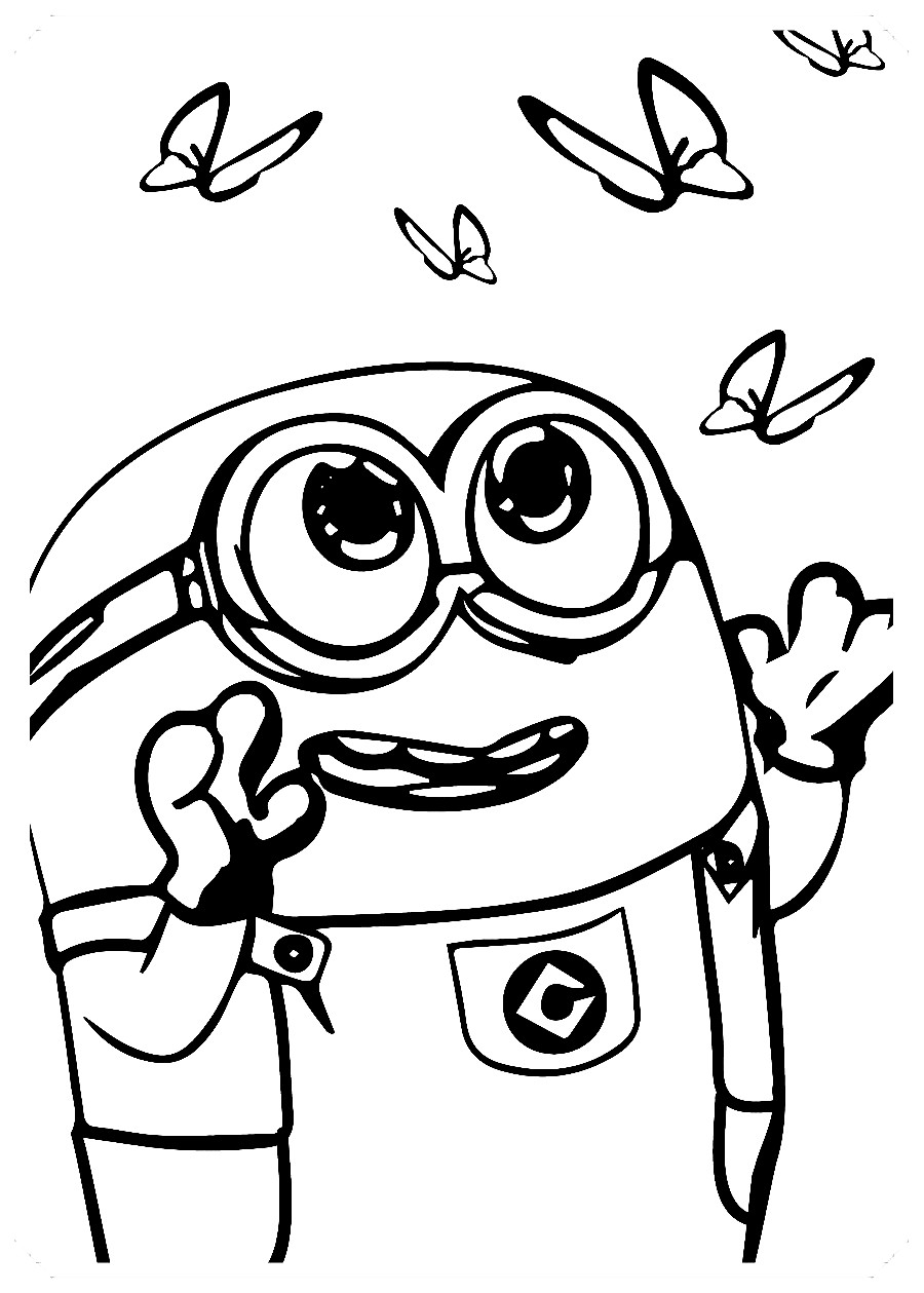 101+ Minion Coloring Pages 96