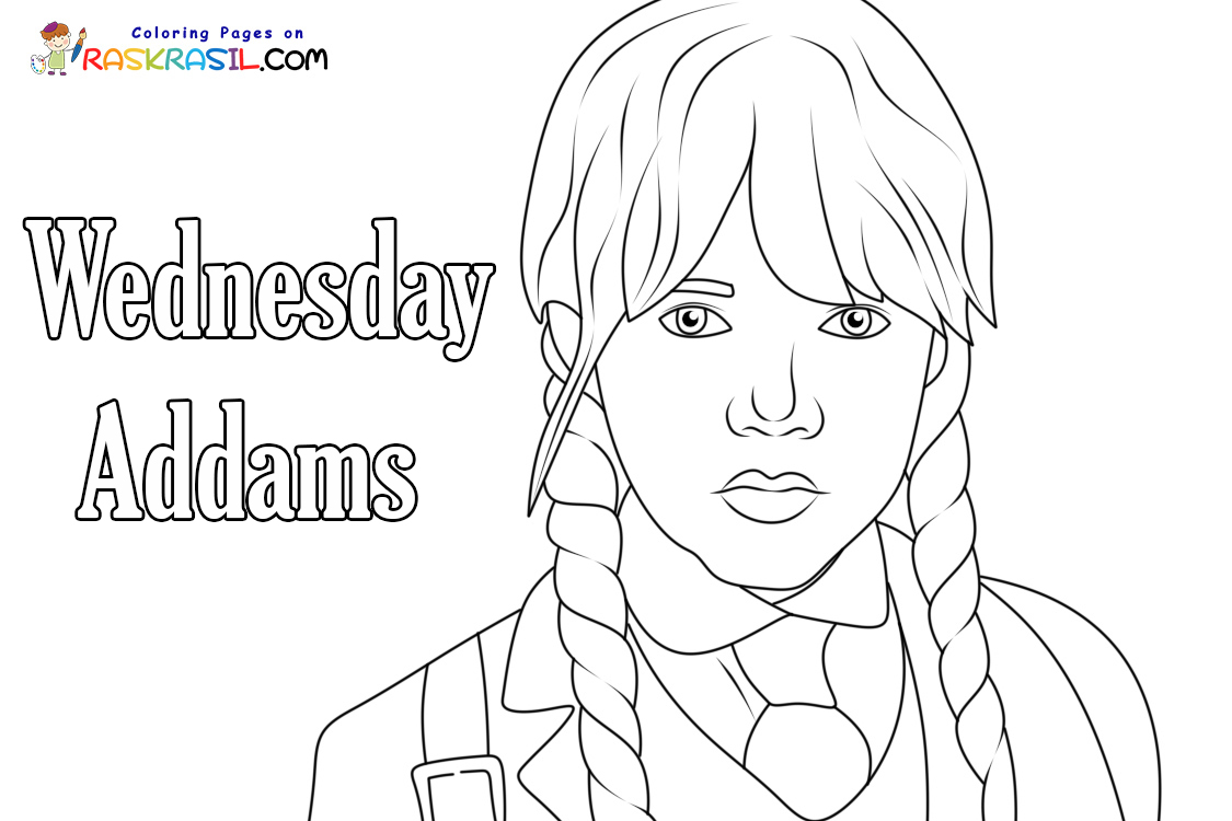 110+ Wednesday Coloring Pages 104