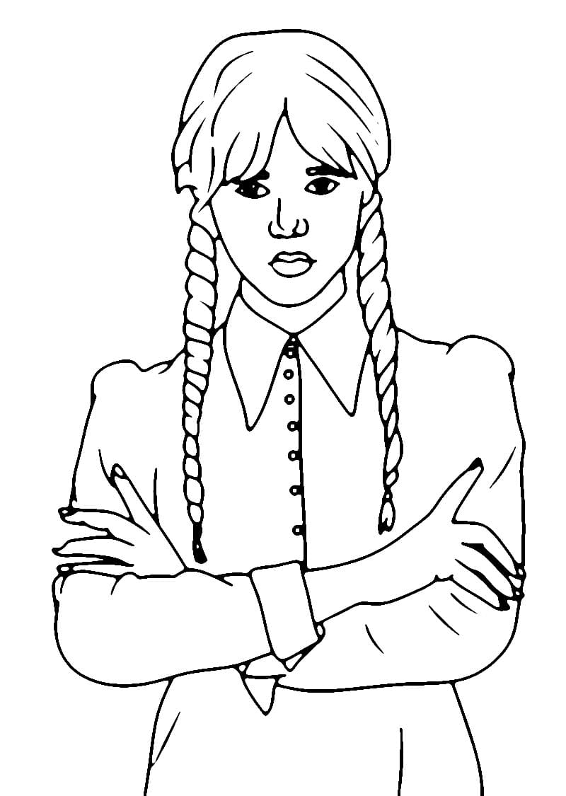 110+ Wednesday Coloring Pages 109