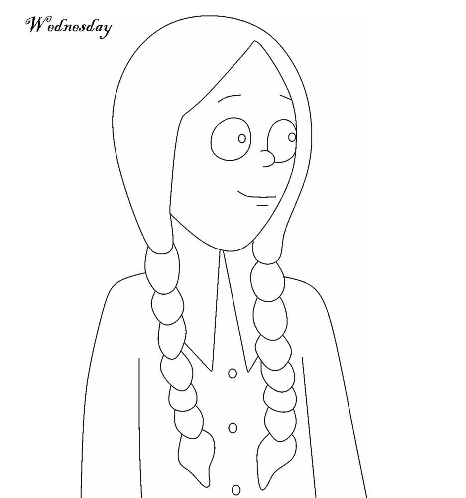 110+ Wednesday Coloring Pages 11