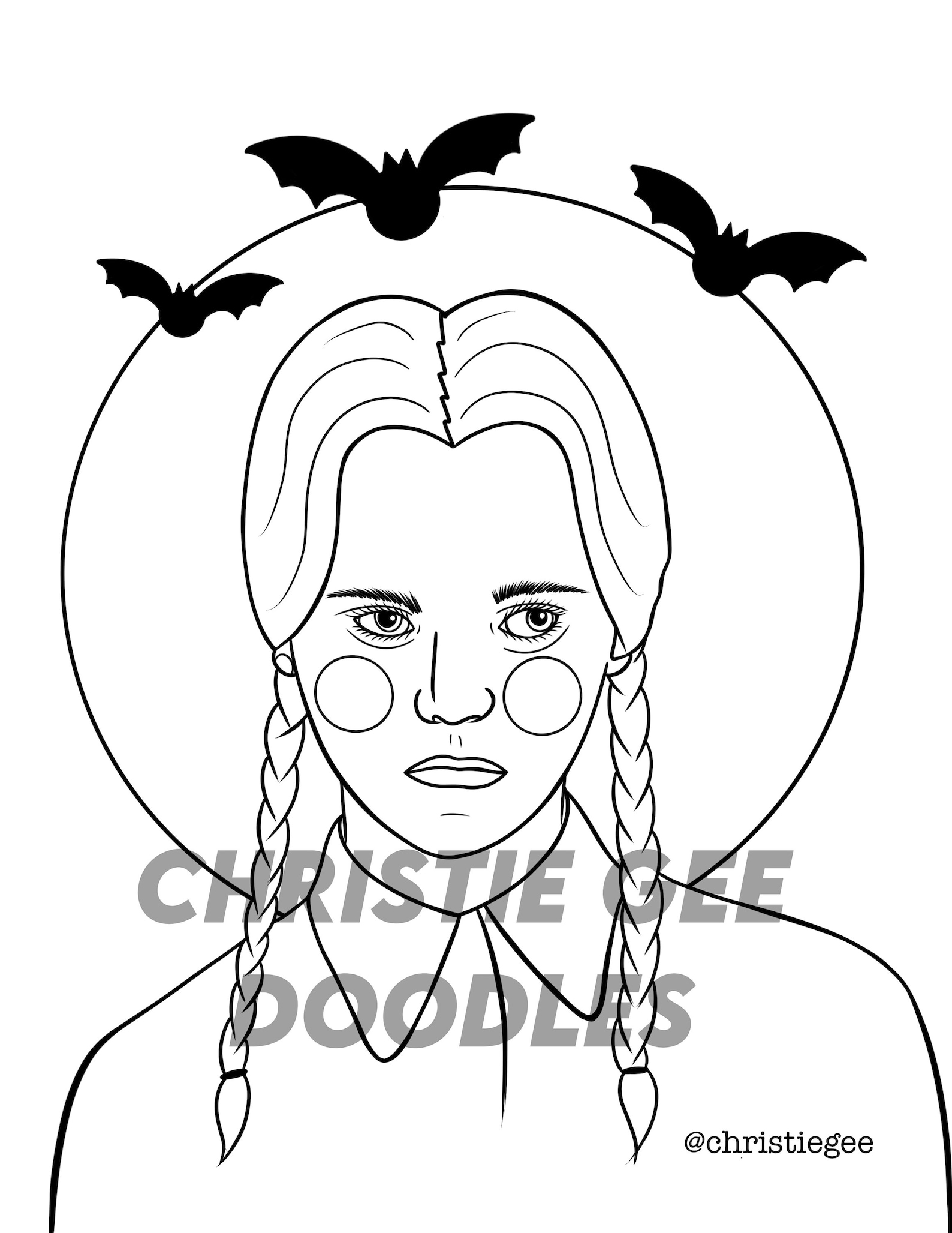 110+ Wednesday Coloring Pages 12